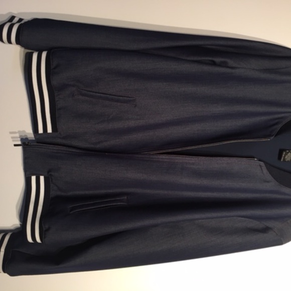 NWOT Olsen Europe Blue Bomber jacket unworn sz M/10 - Picture 3 of 14